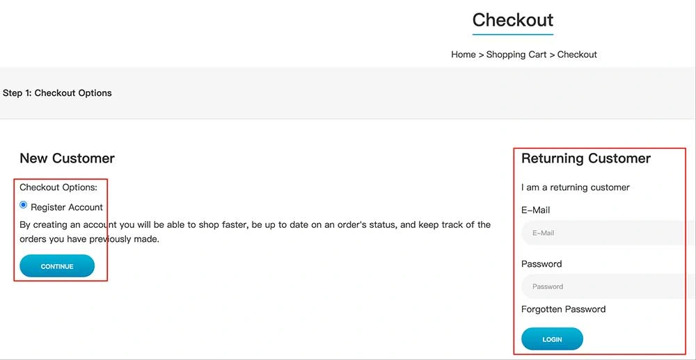 step 3: register or login